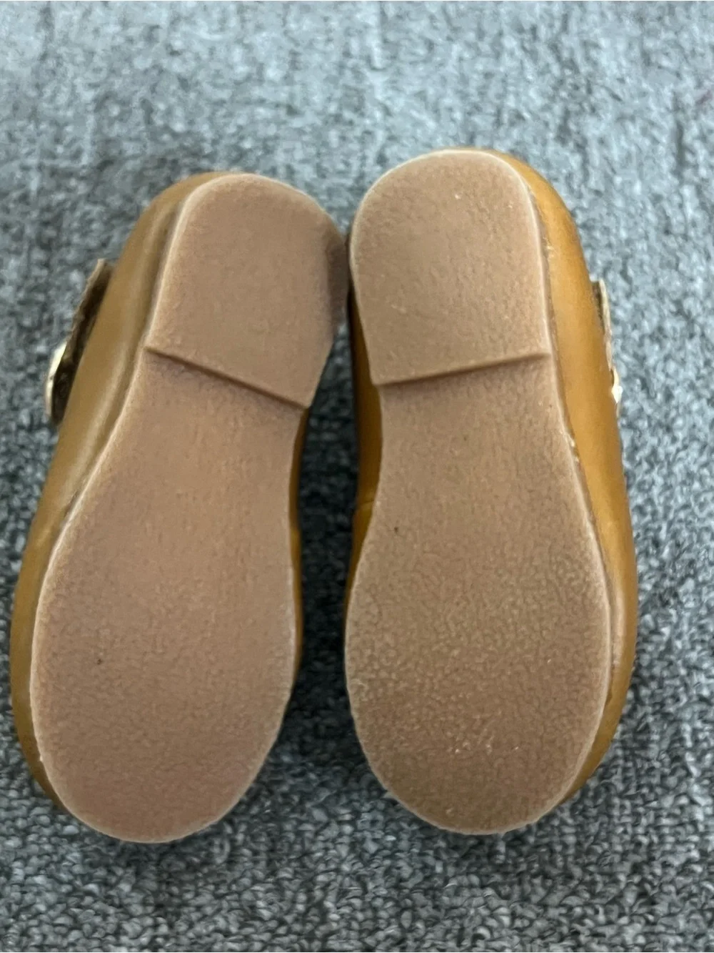 L'Amour Girls' T-Strap Mary Jane Shoes Leather Brown Size 6